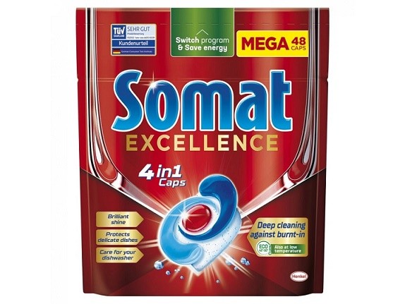 Somat Excellence Mega Tabs 48ks 4in1 - Drogerie Kuchyň Myčka tablety a prášek